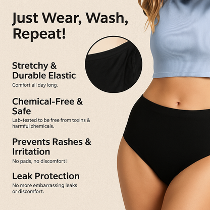 Leak-Proof Underwear for Period Support – Pack of 4